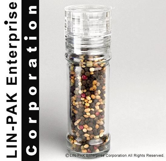 (100ml) No.777 Spice Glass Jar With non-adjustable spice grinder cap